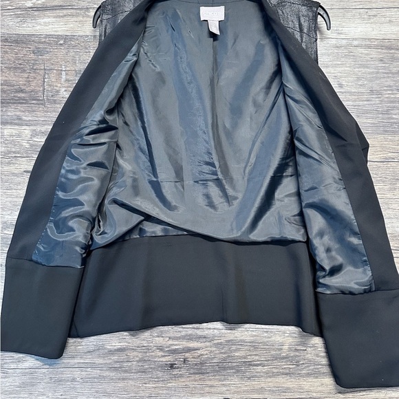 Chico's Black Metallic Vest Womens Size 2 - Picture 3 of 10